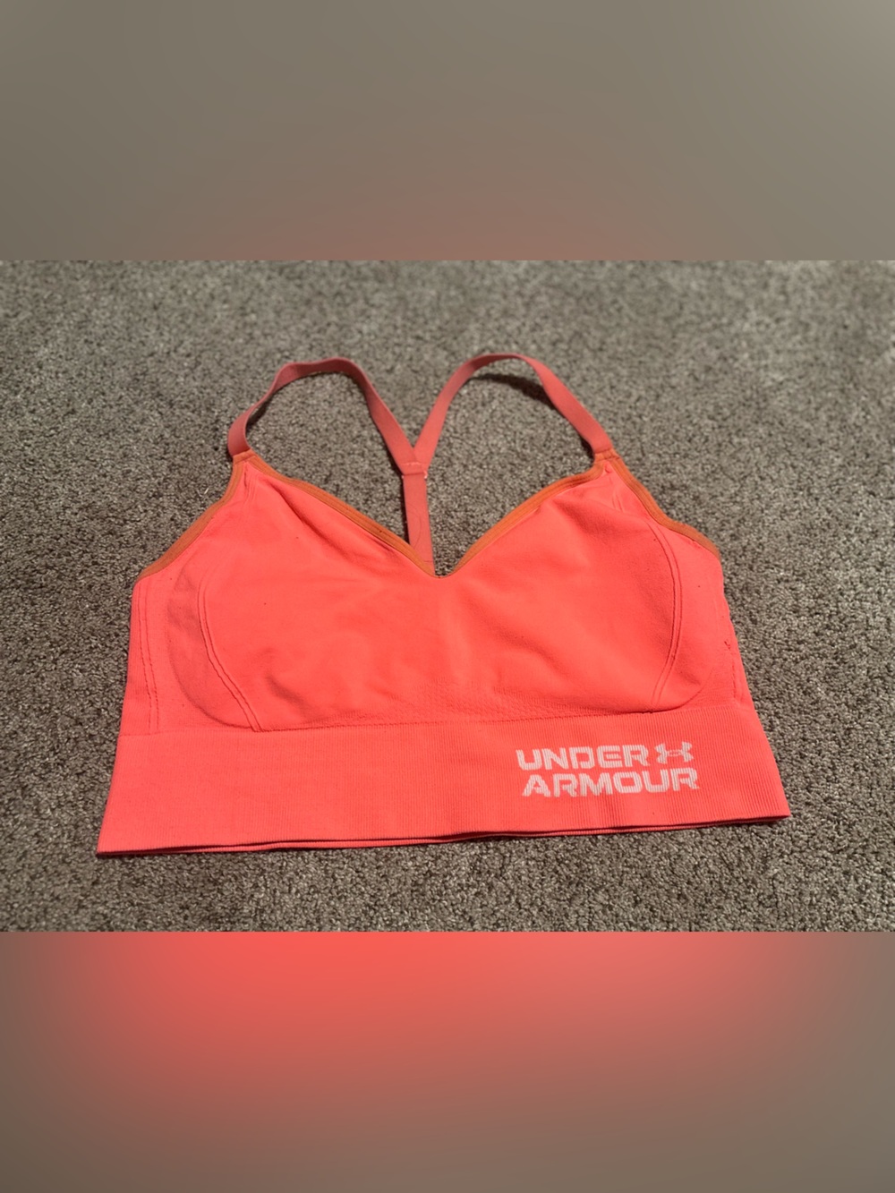 Under Armour Coral/Pink Racerback Sports Bra